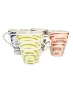 Jarro Mug 280cc Trazos Color Porcelana 2905-2899-2929 Idh01