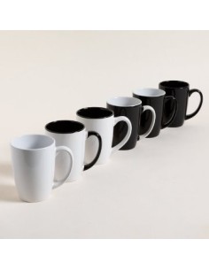 Jarro Mug 460ml Ceramica Blanco-negro 510268 Mish02