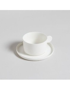 Set X6 Tazas Cafe 200ml Porcelana Opaca C-plato Capri 511993 Mish01