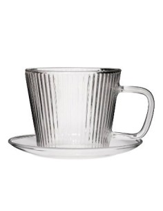 Taza 300ml Cafe C-plato Vidrio Borosilicato Caja 24027 Cook