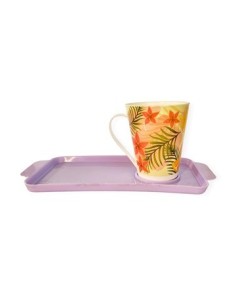 Set Bandeja + Taza Conica 400cc Plast  4556 Dia01