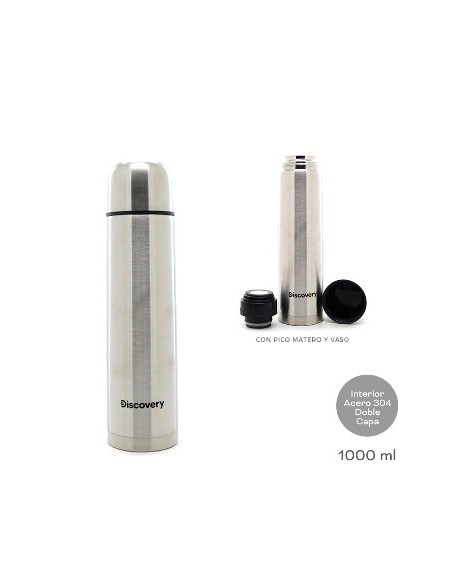 Termo 1lt Discovery Bala Acero Inox Col  14720-b Tar02 -m-