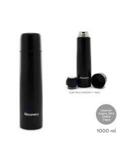 Termo 1lt Acero Inox Negro Discovery 14721 Tar02
