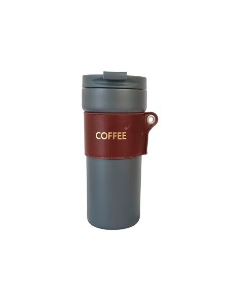 Vaso Termico 450ml  C-tapa Y Funda Coffee Ns119438 Pk01