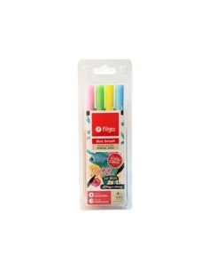 Marcador X4 Duo Brush Pastel Dbsh-e4-pas Filgo Fil01 -b12-