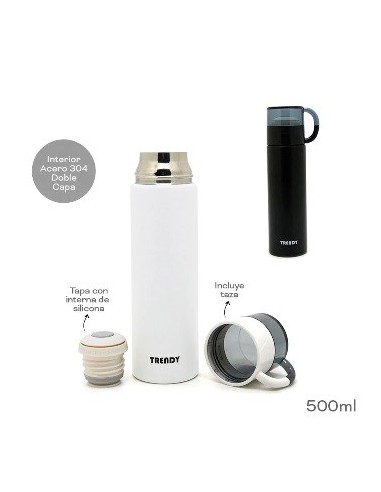 Termo 500ml C-taza Trendy Acero Inox Col  Surt 16444 Tar02
