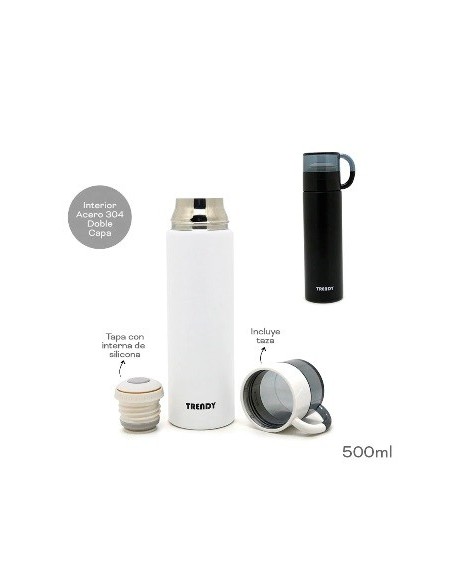 Termo 500ml C-taza Trendy Acero Inox Col  Surt 16444 Tar02
