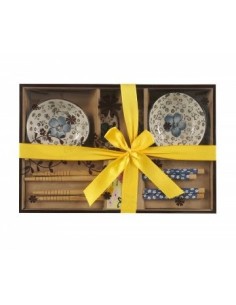 Set Sushi Porcelana P/ 2 Personas En Caja De Regalo 106025-106026-106027 Dsa01