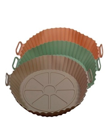 Molde Silicona Para Air Fryer 3 Col Pastel 1130202 Wal02