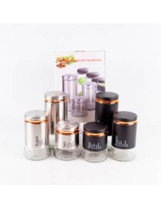 Frascos X3 Vidrio 20x5-15x5-11x9cm C-base Metal Gj-4y-4zx Pk01