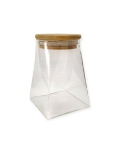 Frasco 550ml Vidrio Hexagonal C-tapa Bamboo Caja Ca5486z Pk01