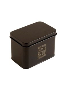 Lata Galletera Cuadrada Negra C-frase Estampada 0117b91 Mish02