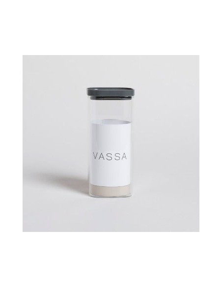 Frasco 5000ml Vidrio Cuadrado C/tapa Borde Silicona 0127041 Mish02