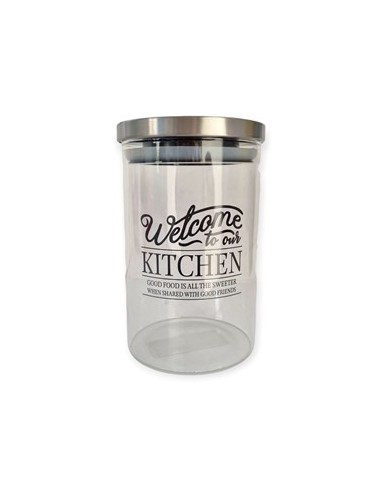 Frasco 12cm Vidrio Liso T-acero 750ml  142042 Hac02