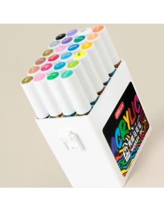 Marcador X 24 Acrilico Punta Media  Valija Bd-66646 Sf01