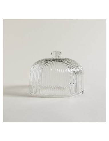 Campana 25x19cm Vidrio Bombay S-pie Labrada 0105083 Mish02