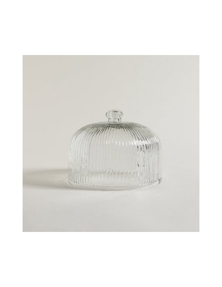 Campana 25x19cm Vidrio Bombay S-pie Labrada 0105083 Mish02