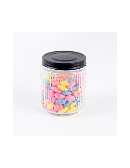 Frasco 11cm Vidrio Red  Raya T-negra Ca5651 Pk01