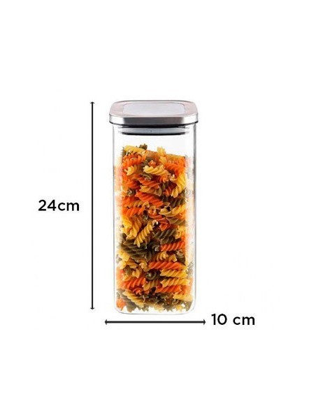 Frasco 1300ml Vidrio C-tapa Metal Cuadrada Fg180021 Ori02