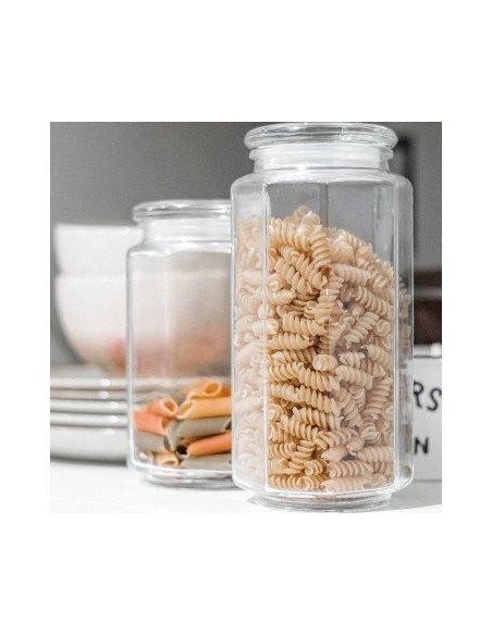 Frasco 27cm Vidrio Octogonal113-18835 Lab02