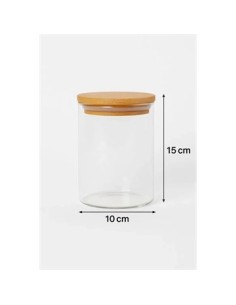 Frasco Vidrio 1000ml 10x15cm Red T/bambu Gpg10-1050 Res01