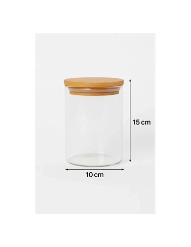 Frasco Vidrio 1000ml 10x15cm Red T/bambu Gpg10-1050 Res01