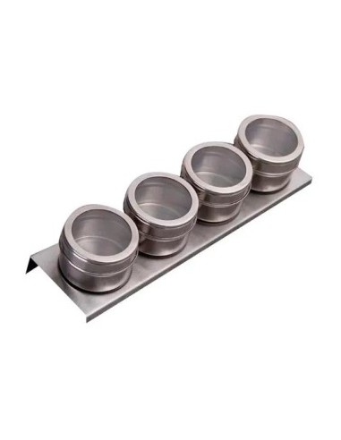 Especiero X4 Acero C-soporte Metal Imantado 320198 Pk01