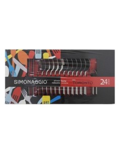 Juego Cubiertos X24 Acero Toronto Simonaggio 7324 7113-24 Mat01