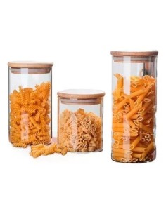 Frasco Vidrio 17cm T/bambu 30025 Carol Car15