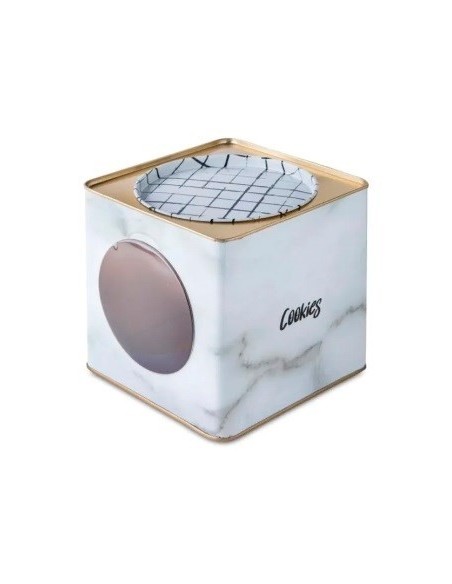 Lata Cuadrada Cookies C/visor 16x16cm Mar02