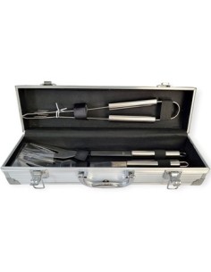 Estuche X 3 Pzas Parrilla Acero C4457 Dec01 -b12- -p-