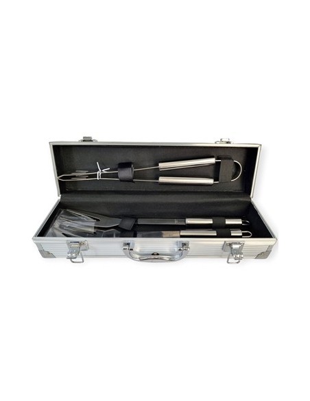 Estuche X 3 Pzas Parrilla Acero C4457 Dec01 -b12- -p-