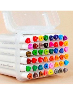 Marcadores X48 Artistico Doble Punta Estuche Plastico Bd-15816 Sf01