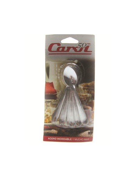 Cuchara Cafe X6 Acero Blister Carol 15622 Car15 (b12)