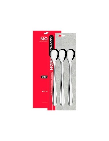 Cuchara X 3 Larga Acero Blister Simonaggio 1841-3 Mat01