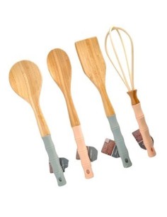 Utensillos Surtidos Bambu C/mando Silicona Ns217340zy Pk01