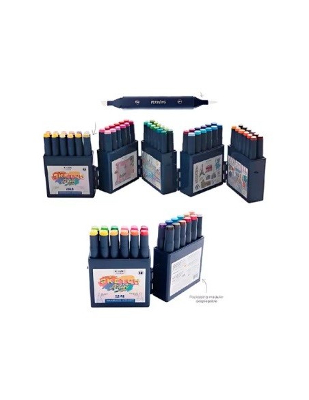 Marcador X 36 Doble Punta Pincel Estuche Desplegable 3022236 Moo01