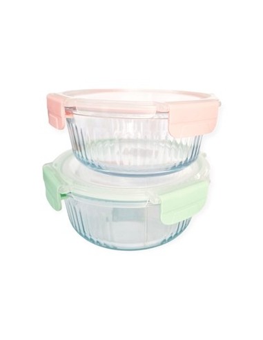 Hermetico Redondo 950ml Vidrio Tapa C-traba Ca5516-ca5583 Pk01