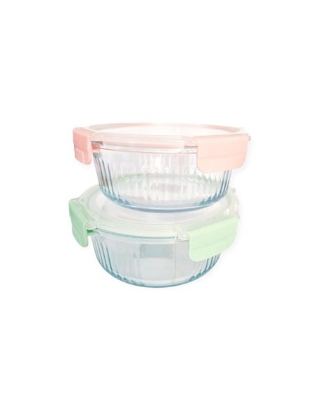 Hermetico Redondo 950ml Vidrio Tapa C-traba Ca5516-ca5583 Pk01