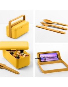 Lunchera Bauletto C-cubiertos + Porta Celular Col  Surt  Bzp01 -b1-