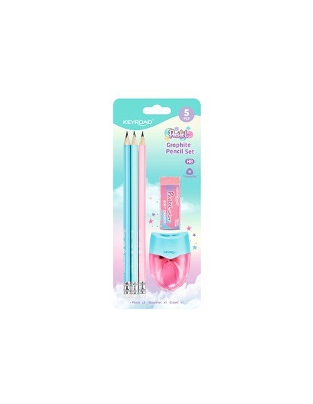 Lapiz Negro C- Pastel X 3 + Goma+ Sacapunta Kr972782 Ie01