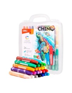 Oleo Al Pastel Acuarelable  X 24 Unid Valija Ec20124 Deli -b2-