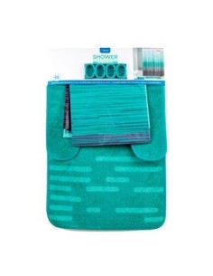 Set De Bano  Incluye 1 Cortina   2 Alfombras De Bano Eb-74105 Sf01