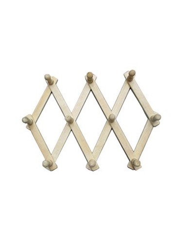 Perchero Extensible Madera P/pared 10 Ganchos 57910993 Cr02