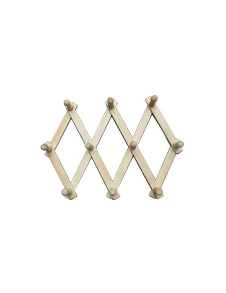 Perchero Extensible Madera P/pared 10 Ganchos 57910993 Cr02