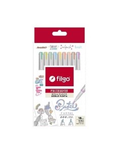 Resaltador Fino Doble Punta X 10 Pastel Caja Mtlf-e10-pas Fil01