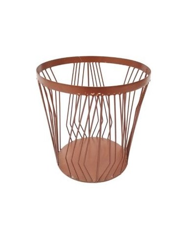 Recipiente Residuos 27cm Metal Col Cobre Cc140 Am01
