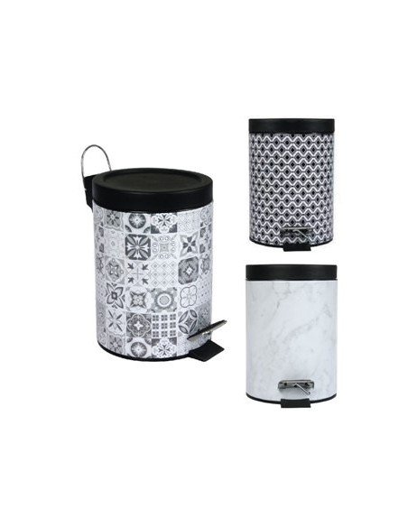 Recipiente Residuos 12lt Acero Inox  Aston Estampado 484-486 Pit02