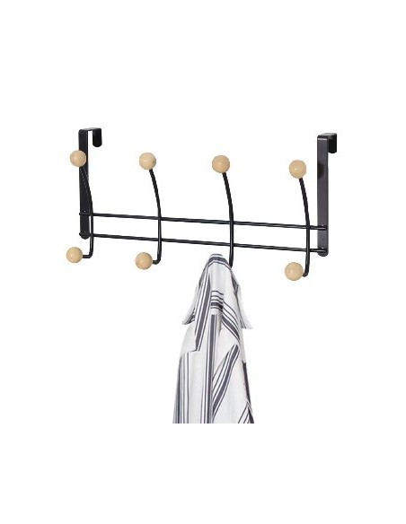 Perchero Puerta 4 Ganchos Negro 57916310 Cr02