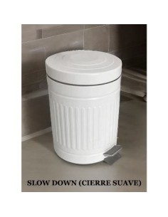 Recipiente Residuos 3lt Acero Blanco C-pedal 500016 Bar02